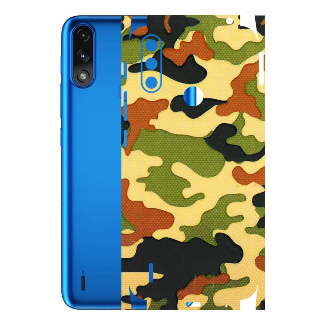 Motorola Phone Skins (All Models) - Indian Military - 3D Embossed Finish (L-234) Motorola Moto E7 Power