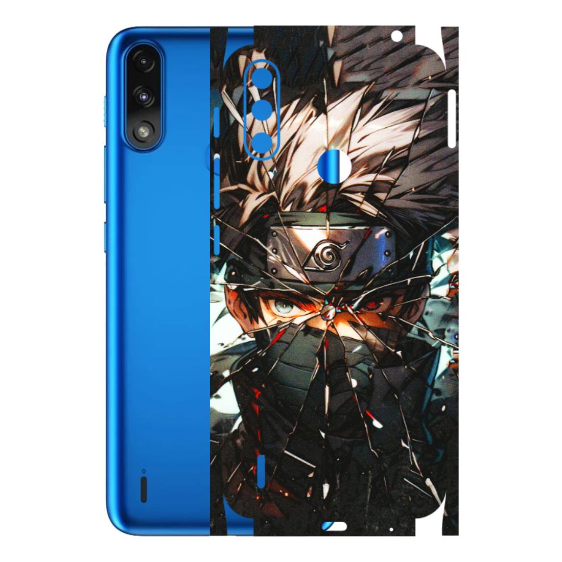 Motorola Phone Skins (All Models) - Kakashi Shattered Glass Effect - 3D Embossed Finish (L-237) Motorola Moto E7 Power