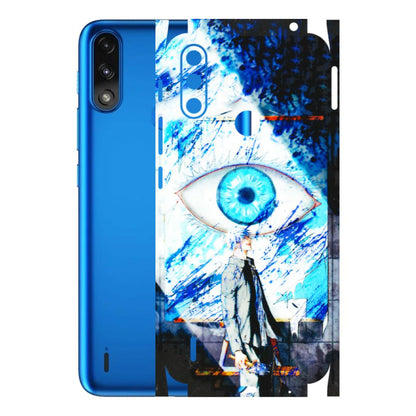 Motorola Phone Skins (All Models) - Gojo Satoru evil eye - 3D Embossed Finish (L-239) Motorola Moto E7 Power