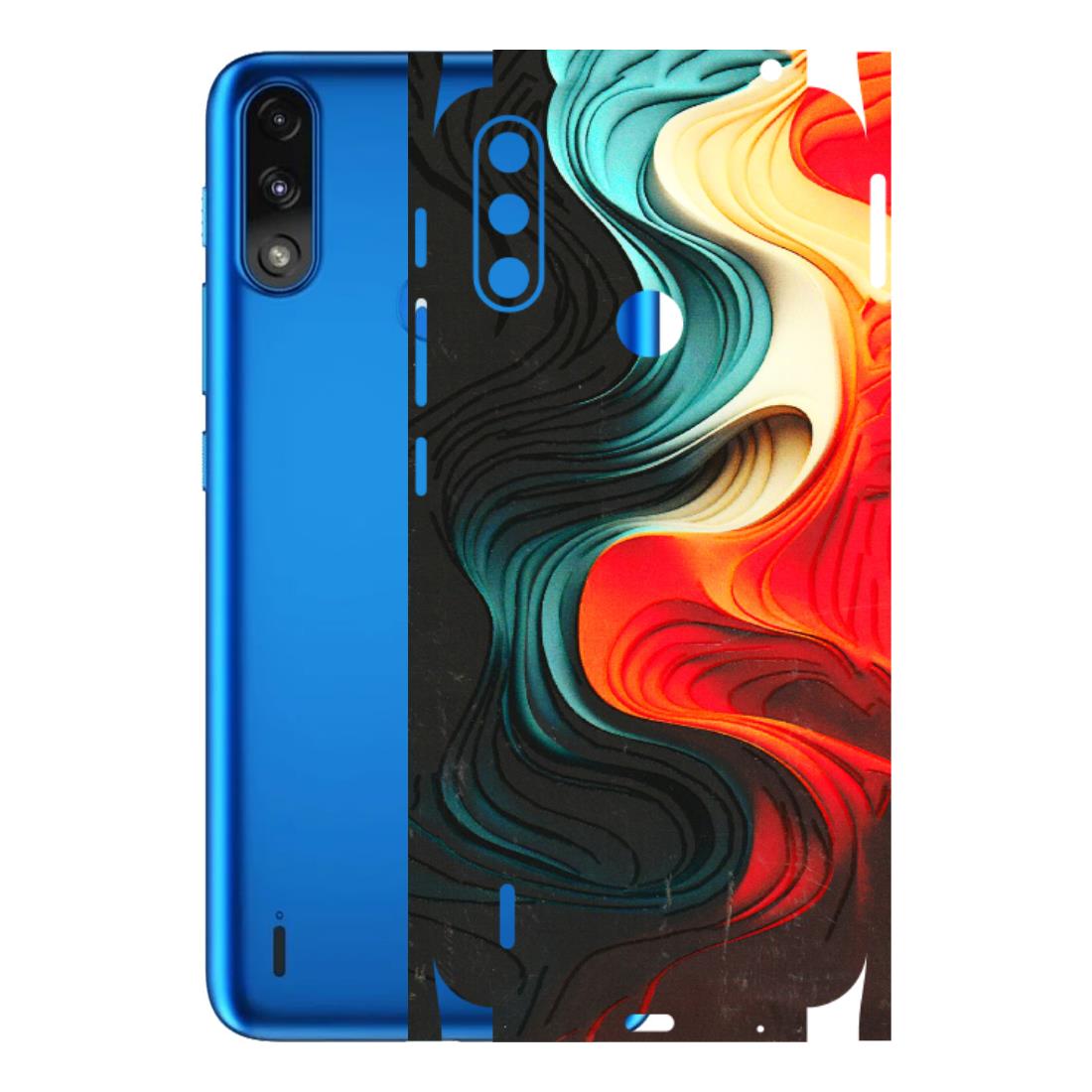 Motorola Phone Skins (All Models) - The Silky Swirl - 3D Embossed Finish (L-240) Motorola Moto E7 Power