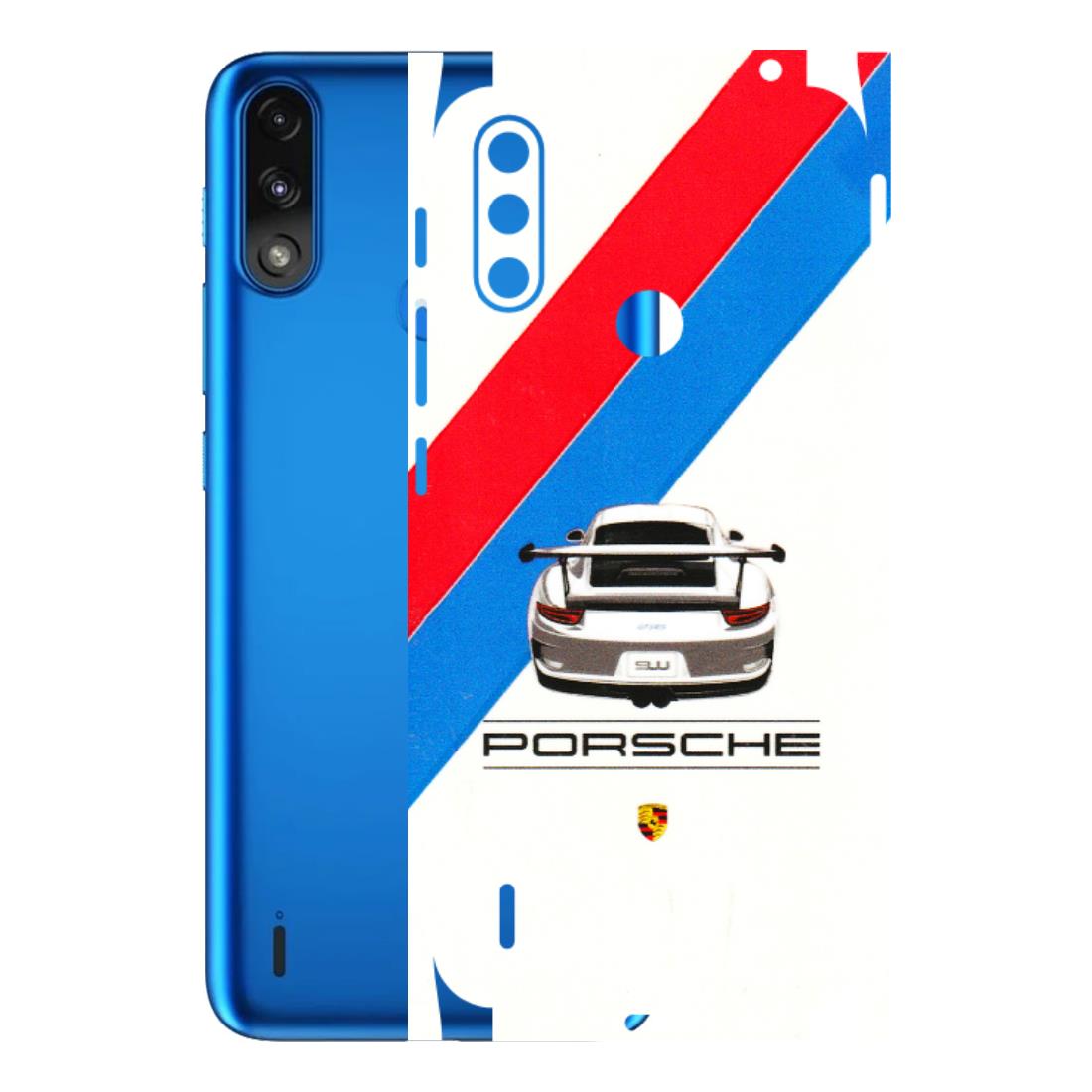 Motorola Phone Skins (All Models) - Porche Car Sober Logo - 3D Embossed Finish (L-248) Motorola Moto E7 Power