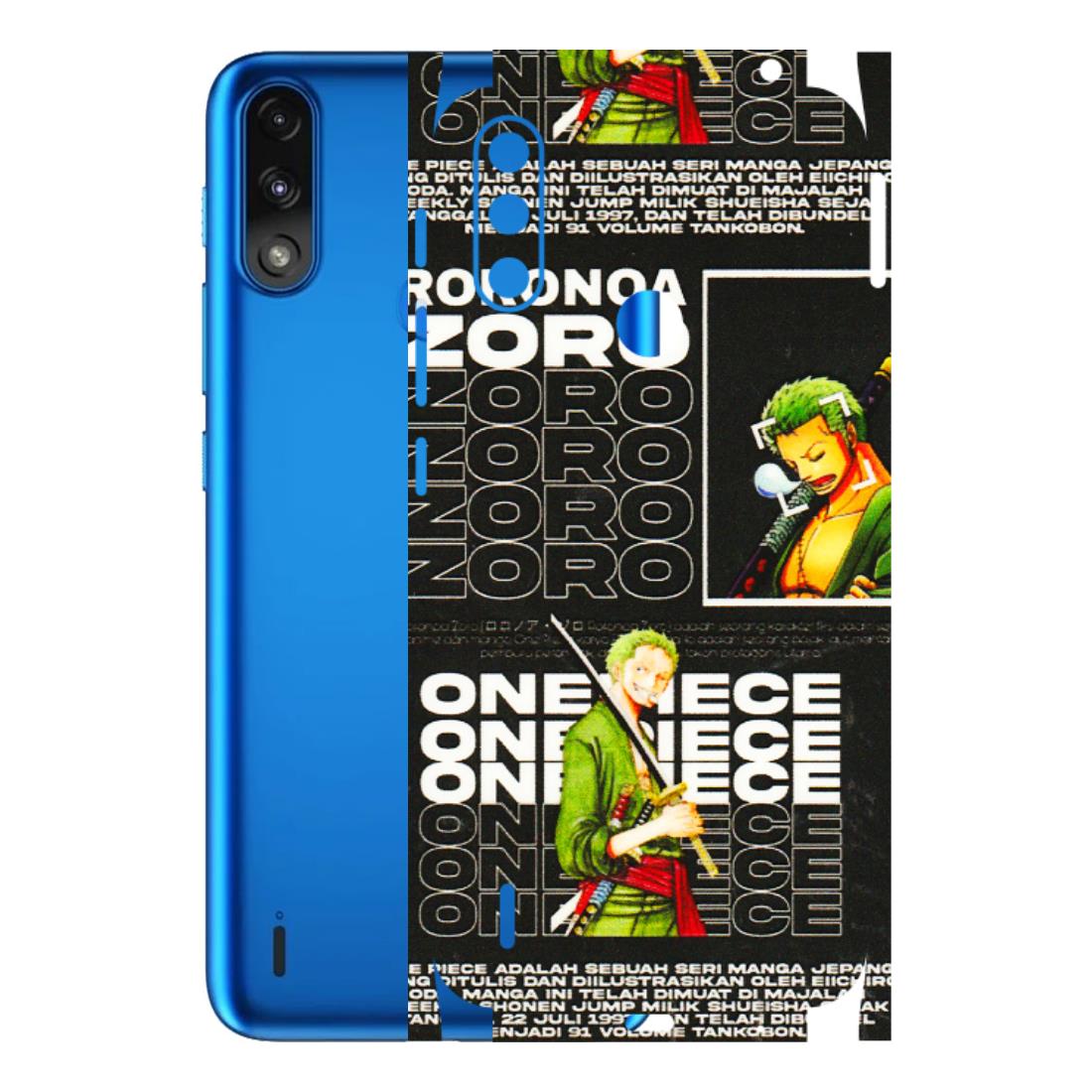 Motorola Phone Skins (All Models) - One Piece Zoro - 3D Embossed Finish (L-250) Motorola Moto E7 Power
