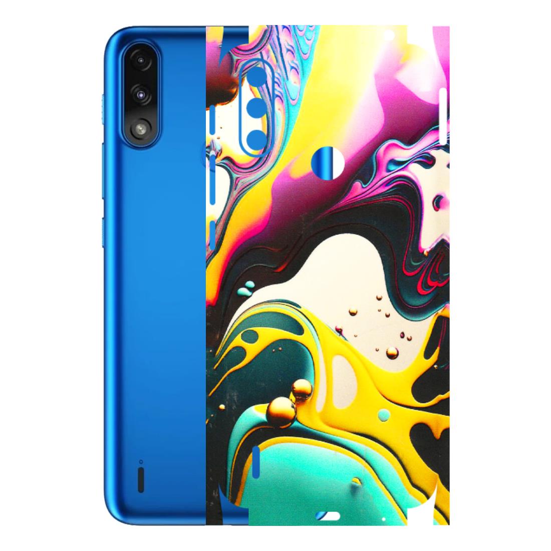 Motorola Phone Skins (All Models) - Multicolor Abstract pattern - 3D Embossed Finish (L-254) Motorola Moto E7 Power