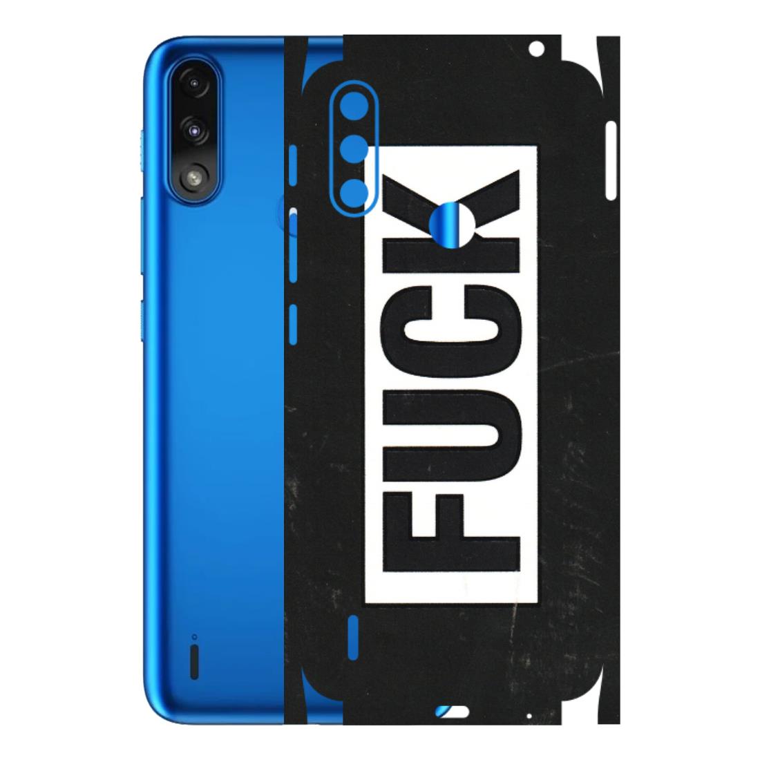 Motorola Phone Skins (All Models) - The F Word - 3D Embossed Finish (L-255) Motorola Moto E7 Power