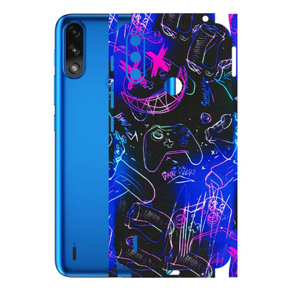 Motorola Phone Skins (All Models) - Gamers Paradise - 3D Embossed Finish (L-258) Motorola Moto E7 Power