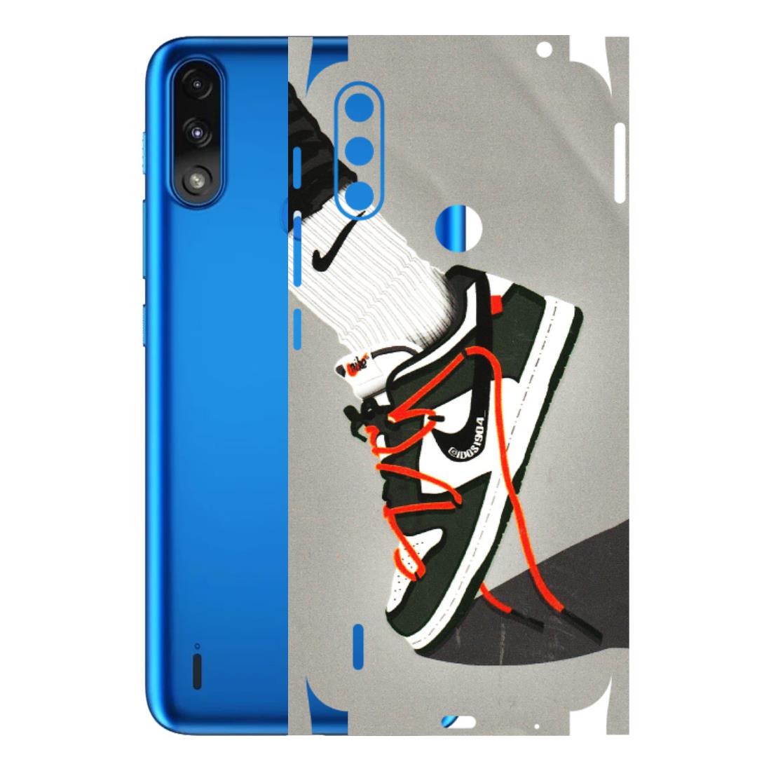 Motorola Phone Skins (All Models) - New Grey Sneaker - 3D Embossed Finish (L-261) Motorola Moto E7 Power