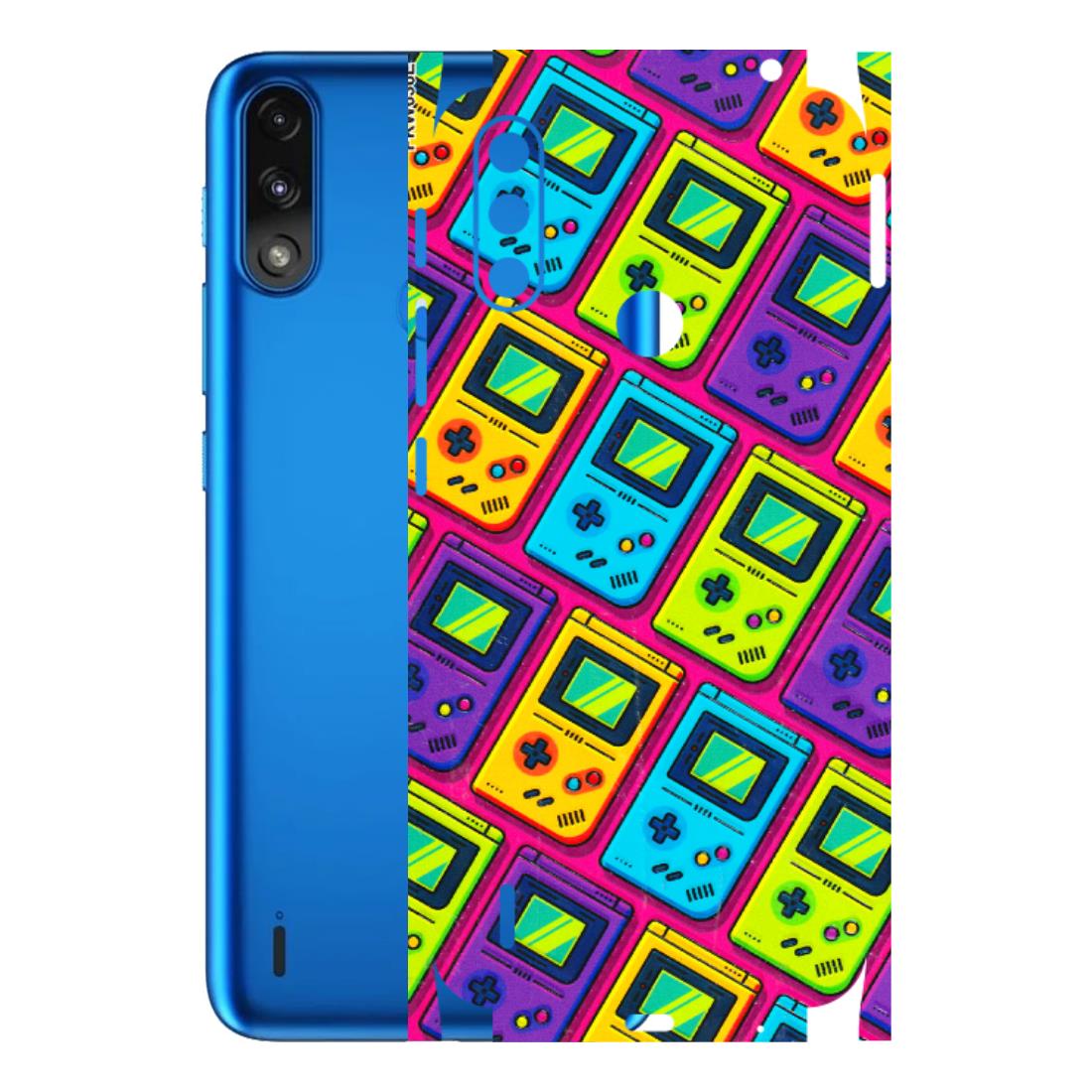 Motorola Phone Skins (All Models) - Gameboy Colourful - 3D Embossed Finish (L-266) Motorola Moto E7 Power