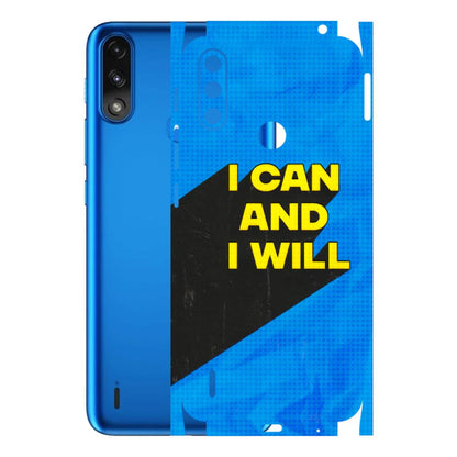 Motorola Phone Skins (All Models) - I Can And I Will - 3D Embossed Finish (L-281) Motorola Moto E7 Power