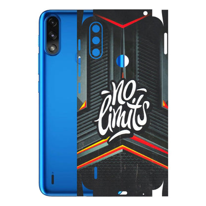 Motorola Phone Skins (All Models) - No Limits - 3D Embossed Finish (L-286) Motorola Moto E7 Power