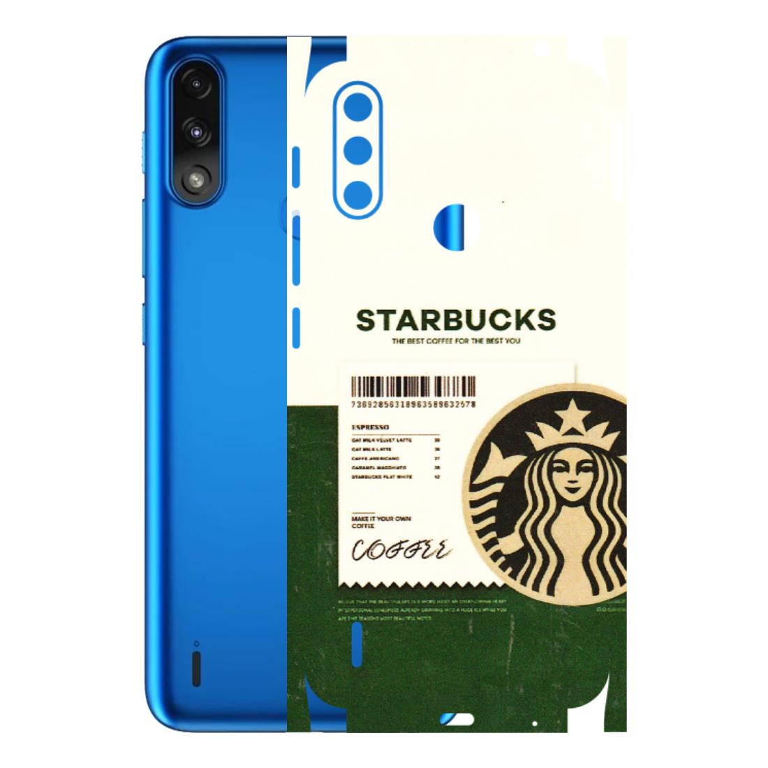 Motorola Phone Skins (All Models) - Starbucks Barcode - 3D Embossed Finish (L-308) Motorola Moto E7 Power