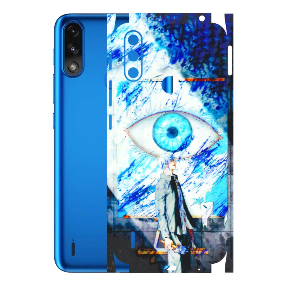Motorola Phone Skins (All Models) - Anime Sea Blue Eye - 3D Embossed Finish (L-318) Motorola Moto E7 Power