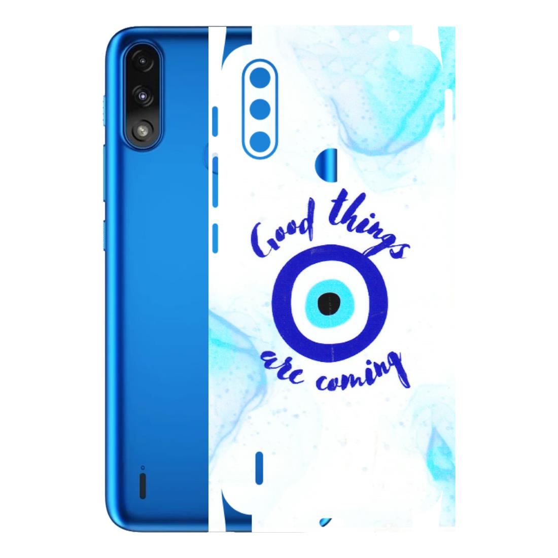 Motorola Phone Skins (All Models) - Evil Eye Good Things Are Coming - 3D Embossed Finish (L-322) Motorola Moto E7 Power
