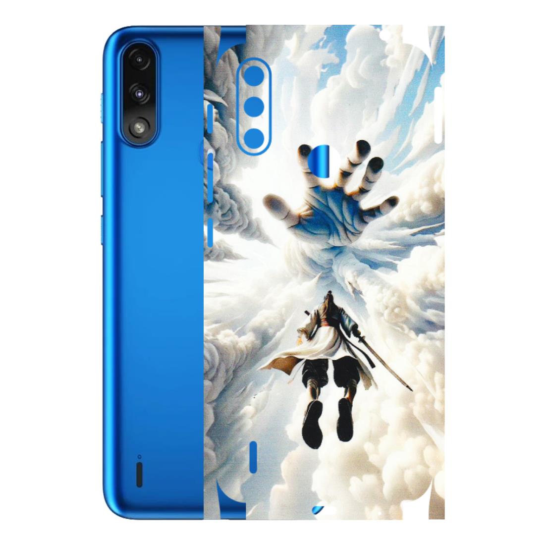Motorola Phone Skins (All Models) - Big Hand With Monkey King - 3D Embossed Finish (L-323) Motorola Moto E7 Power