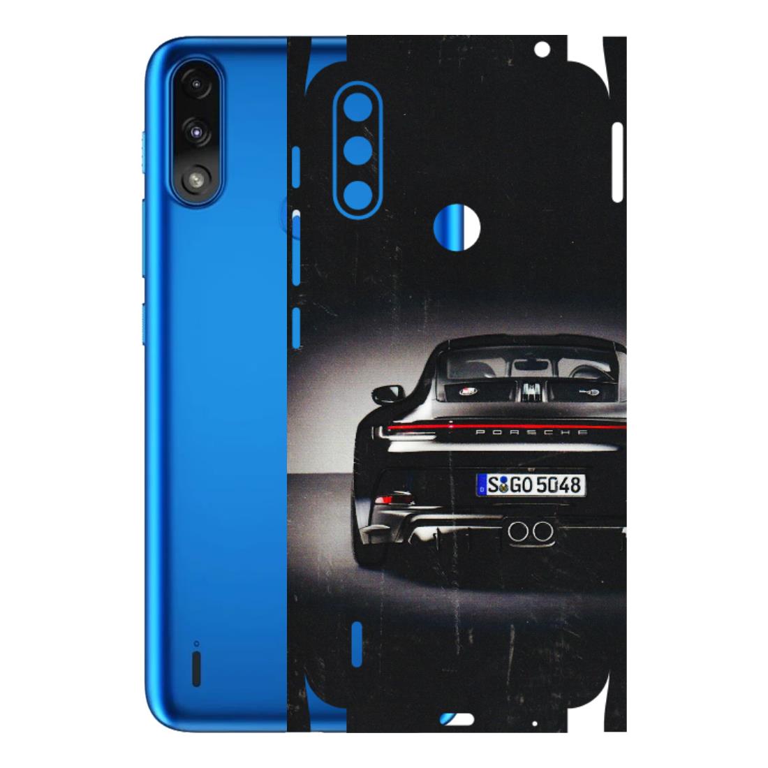 Motorola Phone Skins (All Models) - New Black Porsche GT3 - 3D Embossed Finish (L-327) Motorola Moto E7 Power