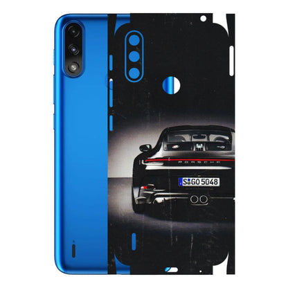 Motorola Phone Skins (All Models) - New Black Porsche GT3 - 3D Embossed Finish (L-327) Motorola Moto E7 Power