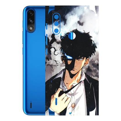 Motorola Phone Skins (All Models) - Sung Jinwoo Manhwa Anime - 3D Embossed Finish (L-328) Motorola Moto E7 Power