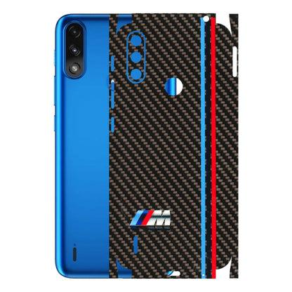 Motorola Phone Skins (All Models) - BM Carbon Fiber Feels - 3D Embossed Finish (L-38) Motorola Moto E7 Power