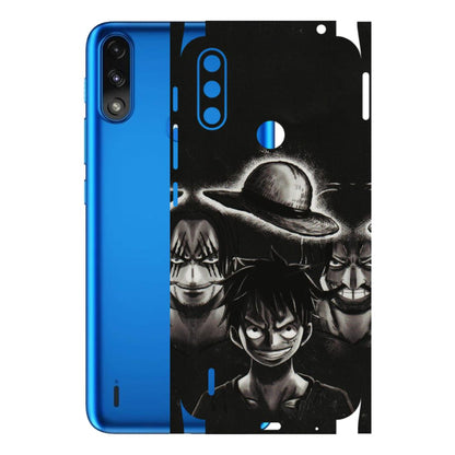 Motorola Phone Skins (All Models) - Black Luffy Hat - 3D Embossed Finish (L-57) Motorola Moto E7 Power
