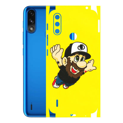 Motorola Phone Skins (All Models) - Flying Beardo - 3D Embossed Finish (L-60) Motorola Moto E7 Power