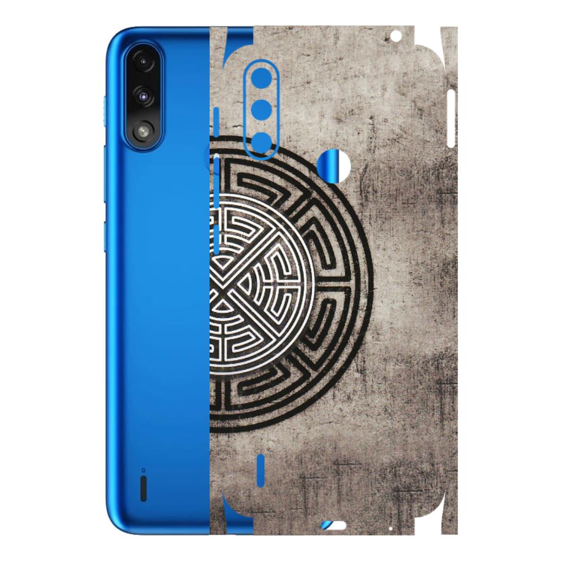 Motorola Phone Skins (All Models) - Mysterious Circular Design - 3D Embossed Finish (L-63) Motorola Moto E7 Power