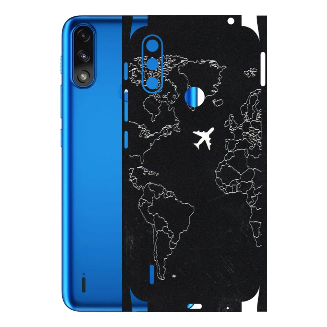 Motorola Phone Skins (All Models) - Never Ending Travel - 3D Embossed Finish (L-79) Motorola Moto E7 Power