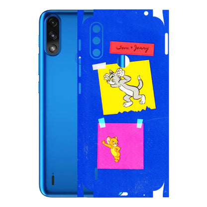 Motorola Phone Skins (All Models) - Tom N Jerry Sticky Notes - 3D Embossed Finish (L-88) Motorola Moto E7 Power