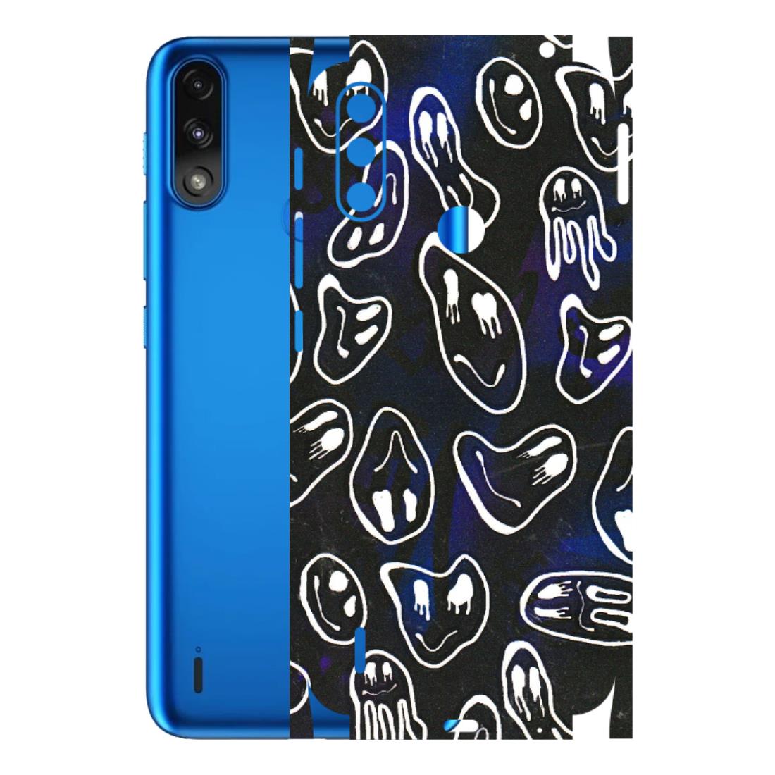 Motorola Phone Skins (All Models) - Distorted Smileys - 3D Embossed Finish (L-92) Motorola Moto E7 Power