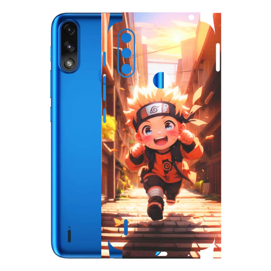 Motorola Phone Skins (All Models) - Naruto Cute Toon Running - Matte Finish (M-04) Motorola Moto E7 Power