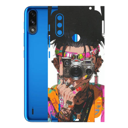 Motorola Phone Skins (All Models) - Camera Lover Girl - Matte Finish (M-09) Motorola Moto E7 Power