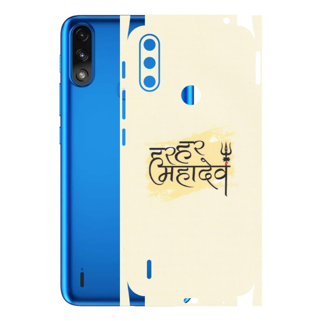 Motorola Phone Skins (All Models) - Har Har Mahadev - Matte Finish (M-10) Motorola Moto E7 Power