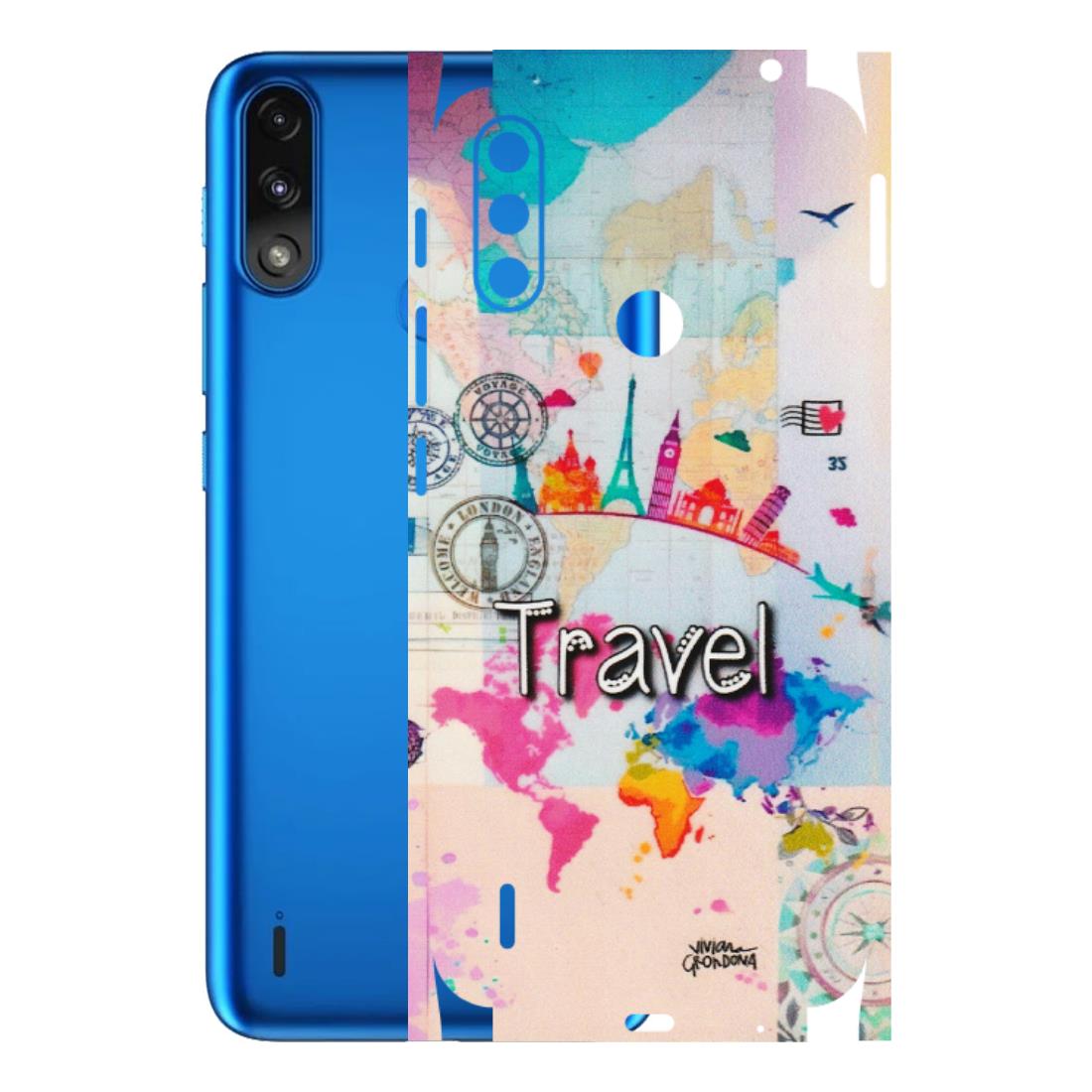 Motorola Phone Skins (All Models) - Travel The Wonders - Matte Finish (M-108) Motorola Moto E7 Power