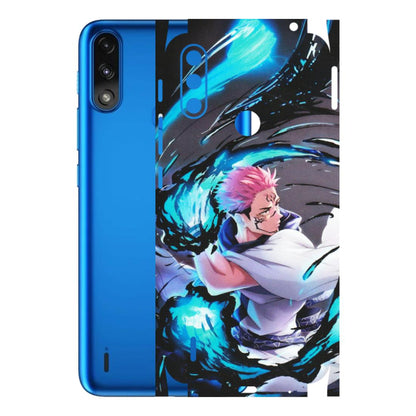Motorola Phone Skins (All Models) - New Jujutsu Kaisen Grey Blue Anime - Matte Finish (M-127) Motorola Moto E7 Power