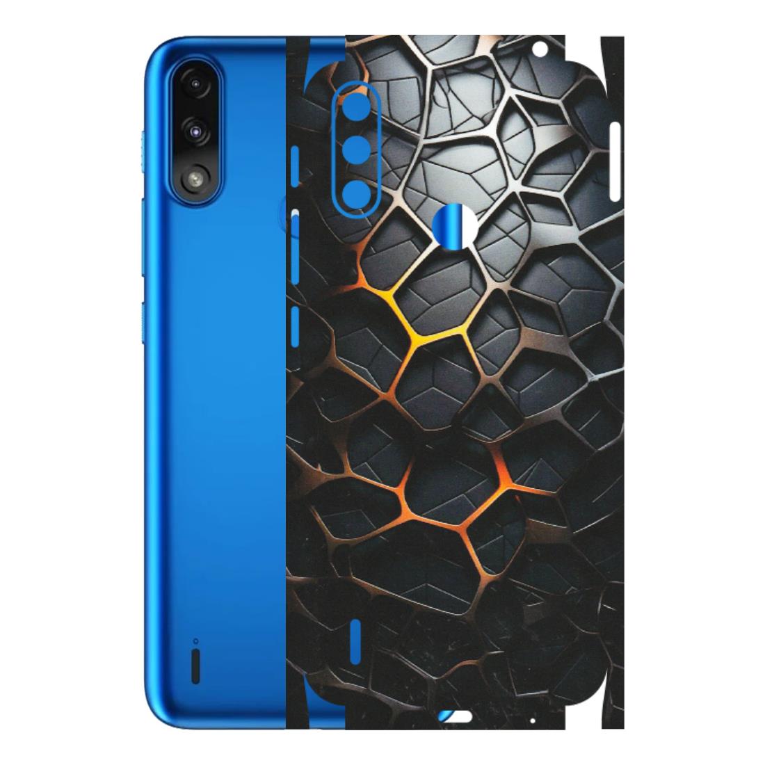 Motorola Phone Skins (All Models) - New Abstract Graphite Tiles - Matte Finish (M-130) Motorola Moto E7 Power