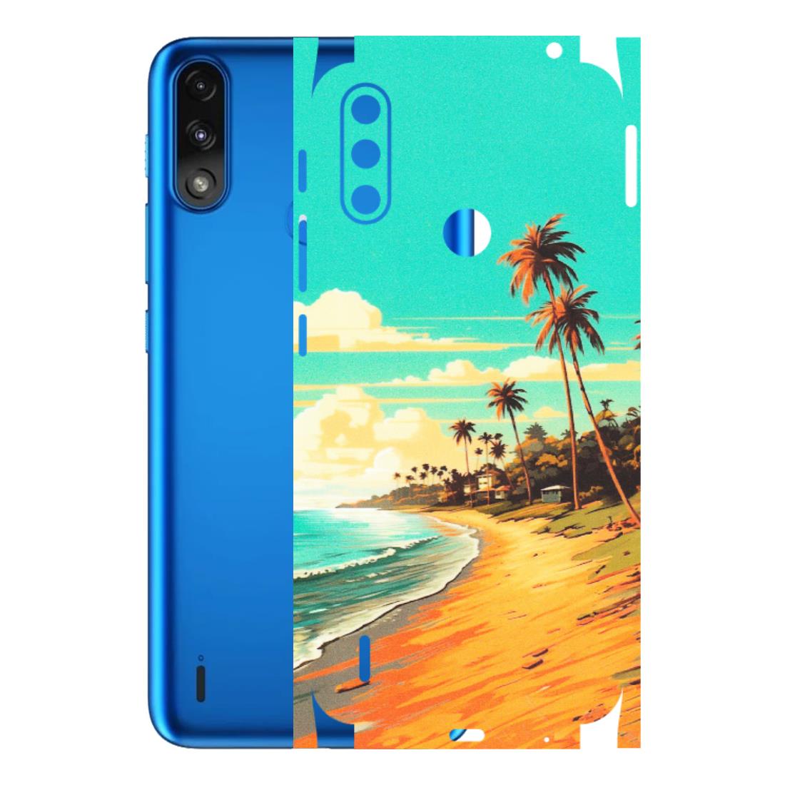 Motorola Phone Skins (All Models) - Miami Beach - Matte Finish (M-136) Motorola Moto E7 Power