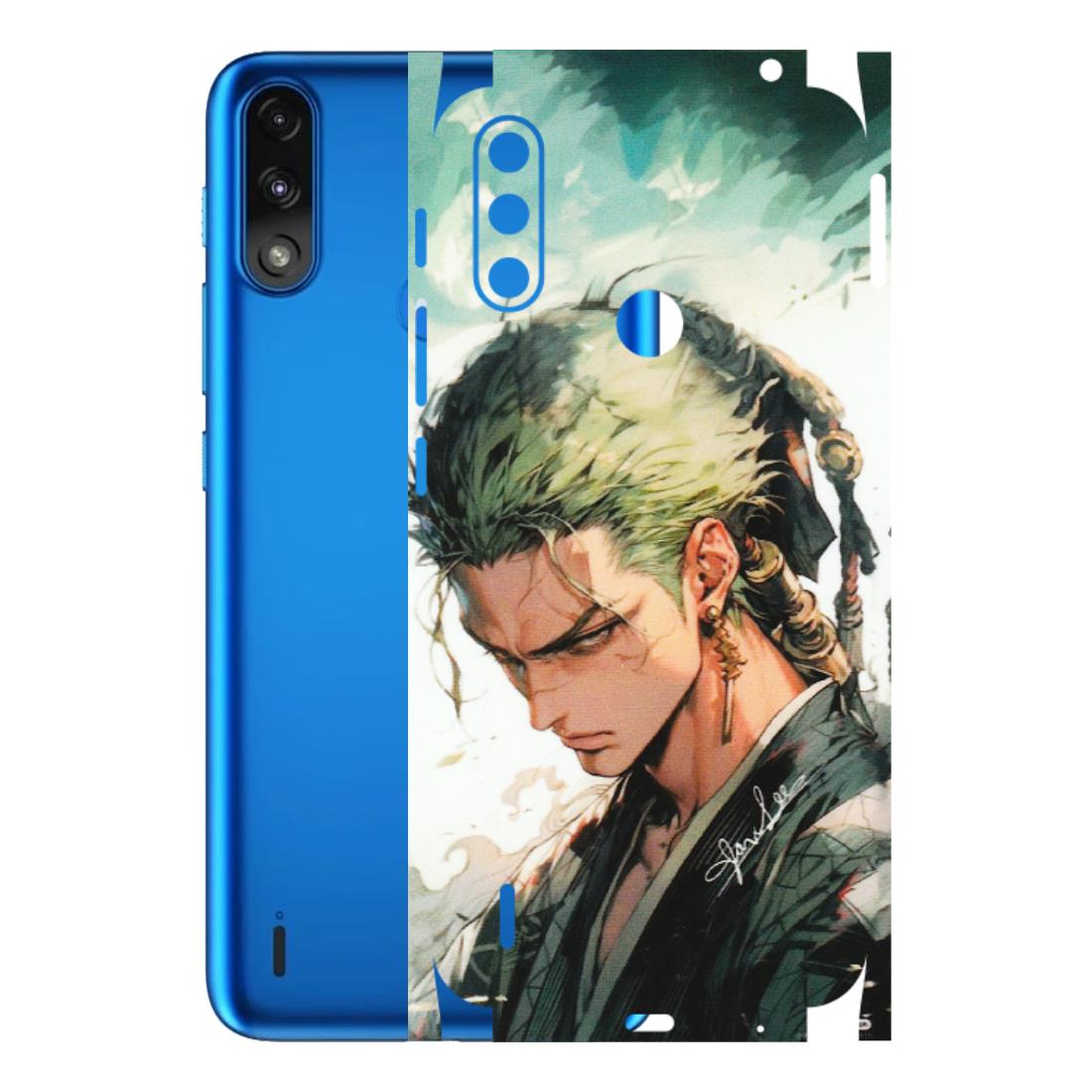 Motorola Phone Skins (All Models) - New Roronoa Zoro One Picece Anime - Matte Finish (M-140) Motorola Moto E7 Power