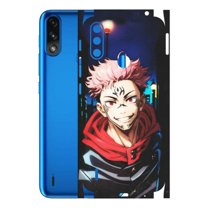 Motorola Phone Skins (All Models) - Yuji Itadori Funny Face Anime - Matte Finish (M-152) Motorola Moto E7 Power