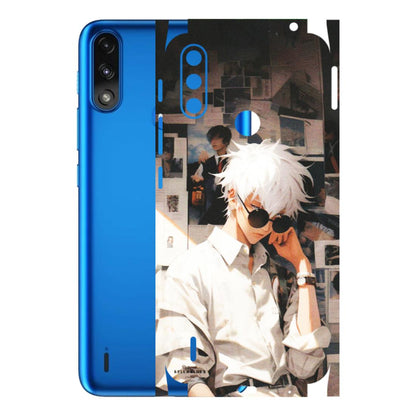 Motorola Phone Skins (All Models) - Gojo Satoru Jujustu Kaisen Anime - Matte Finish (M-156) Motorola Moto E7 Power