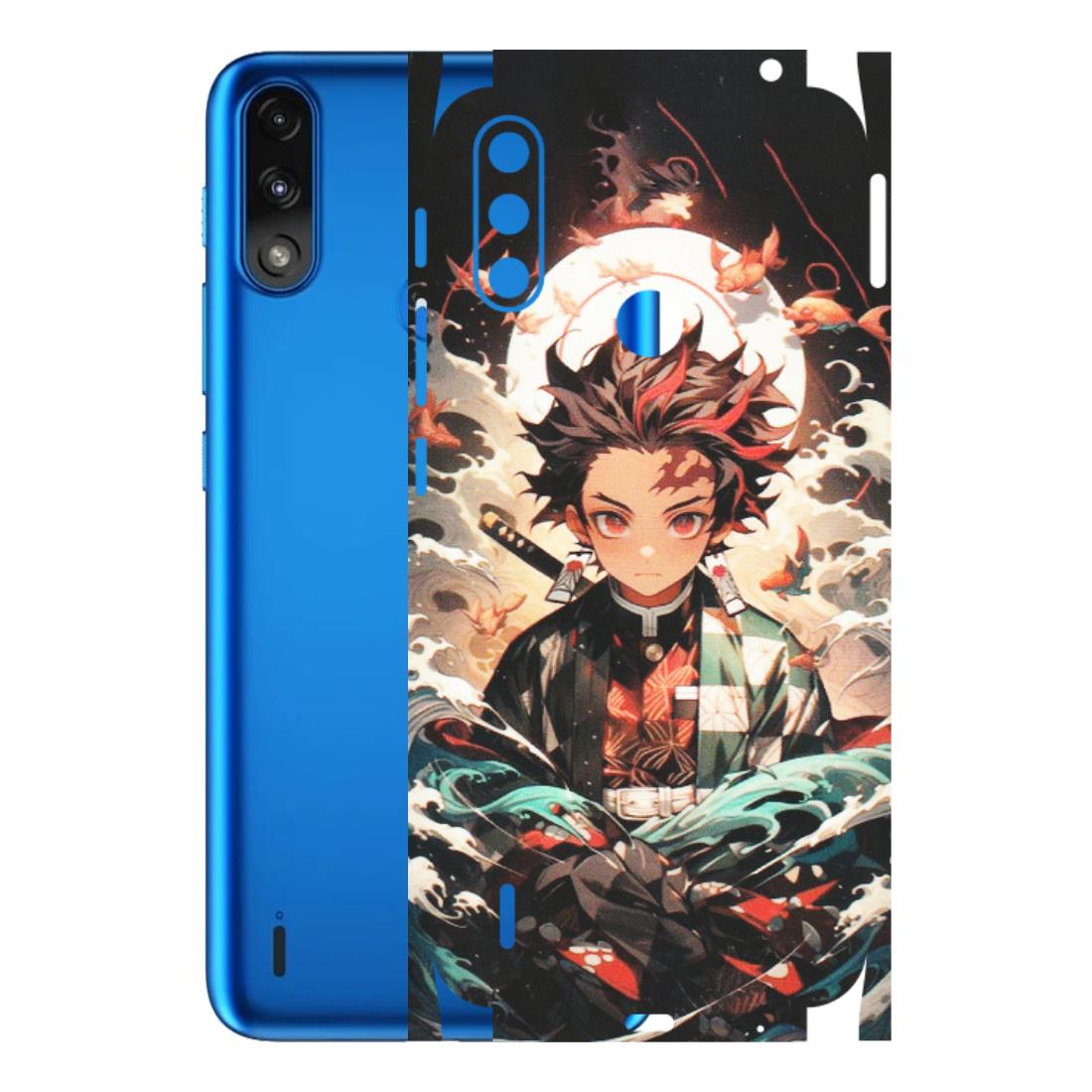 Motorola Phone Skins (All Models) - Tanjiro Demon Slayer Anime - Matte Finish (M-158) Motorola Moto E7 Power