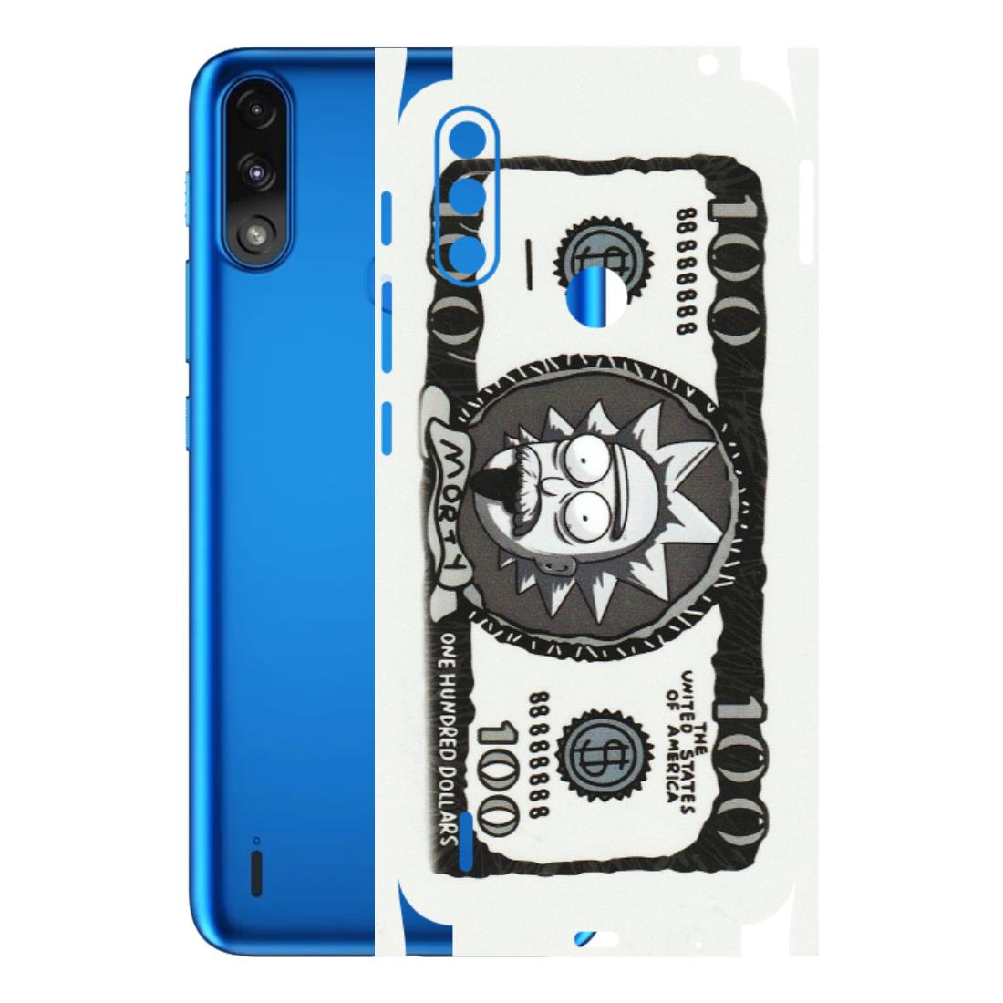 Motorola Phone Skins (All Models) - Rick And Morty Hundred Dollar Anime - Matte Finish (M-161) Motorola Moto E7 Power
