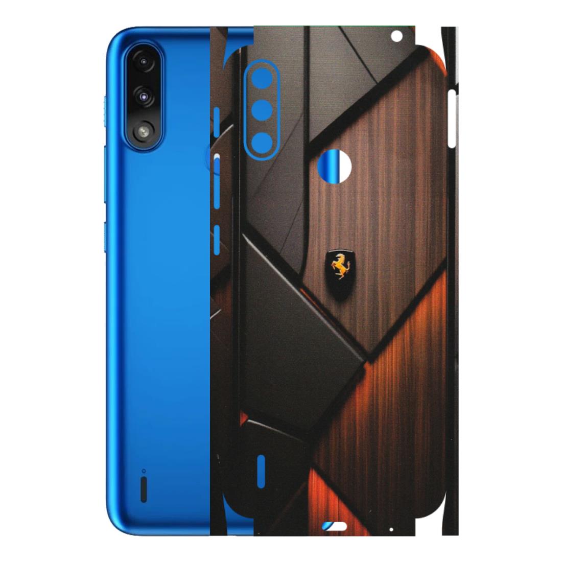 Motorola Phone Skins (All Models) - Lambo Beauty Wood Pattern Sober - Matte Finish (M-51) Motorola Moto E7 Power