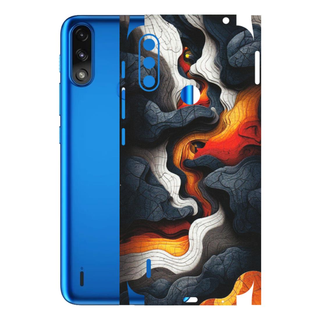 Motorola Phone Skins (All Models) - Abstract Volcanic Layers - Matte Finish (M-52) Motorola Moto E7 Power