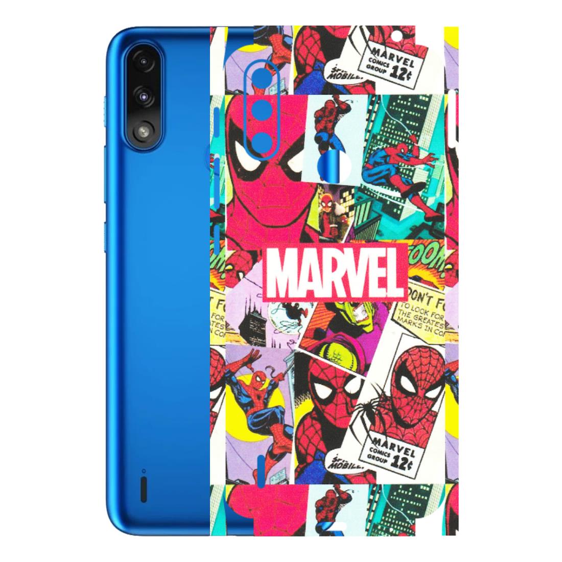 Motorola Phone Skins (All Models) - Marvel Comic Spiderman Grafitti - Matte Finish (M-72) Motorola Moto E7 Power