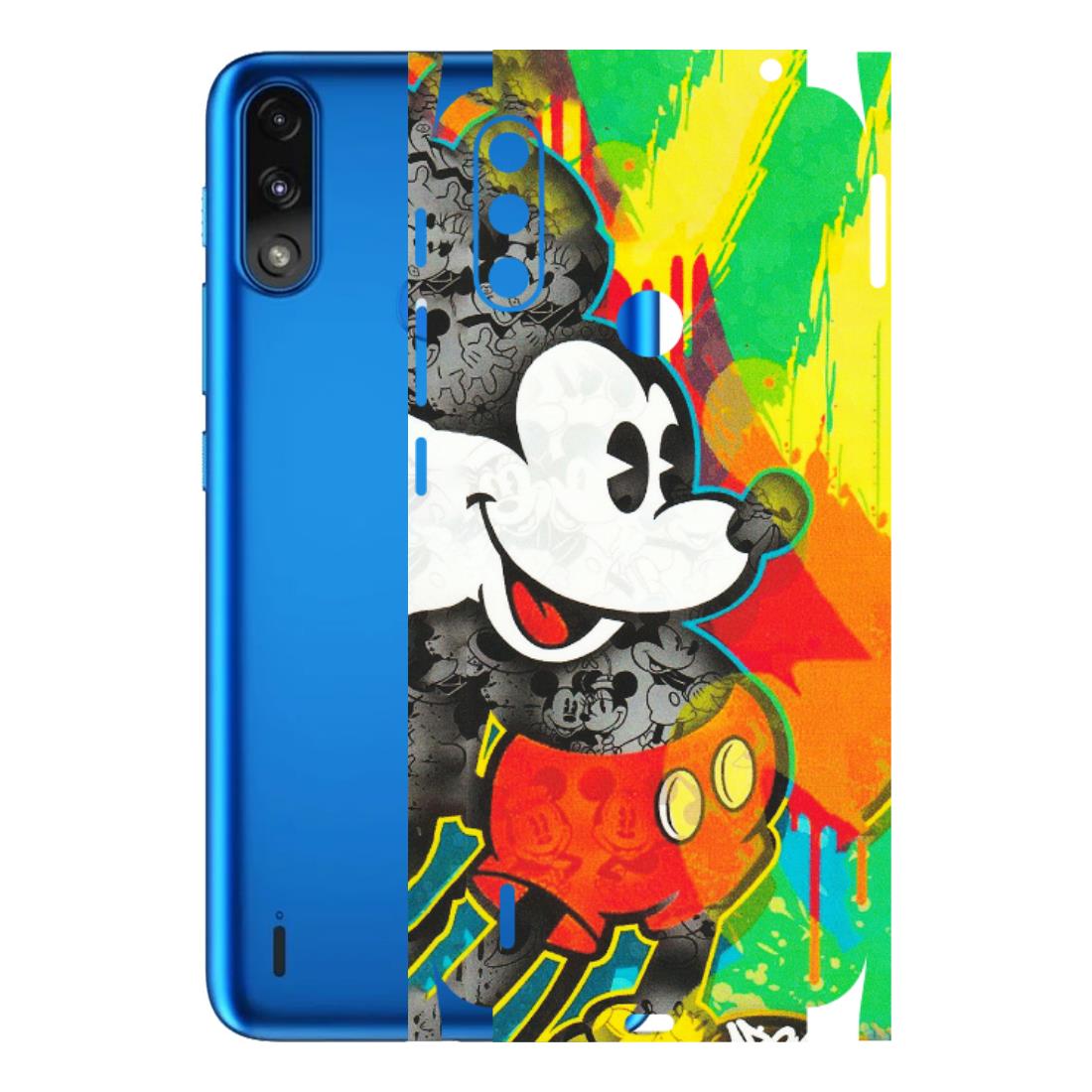 Motorola Phone Skins (All Models) - Multiple Mickey With Colourful Texture - Matte Finish (M-84) Motorola Moto E7 Power