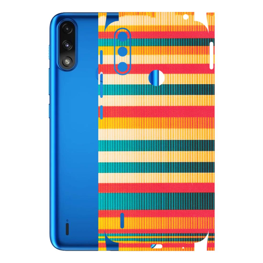 Motorola Phone Skins (All Models) - Colourful Stripes Soothing Effect - Matte Finish (M-86) Motorola Moto E7 Power