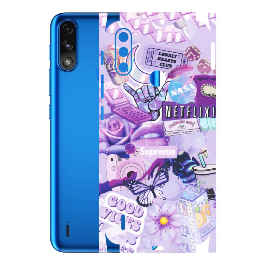 Motorola Phone Skins (All Models) - Supreme Purple Magic - Matte Finish (M-88) Motorola Moto E7 Power
