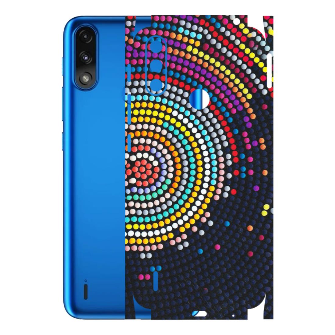 Motorola Phone Skins (All Models) - Rainbow Dot Mandala - Matte Finish (M-97) Motorola Moto E7 Power