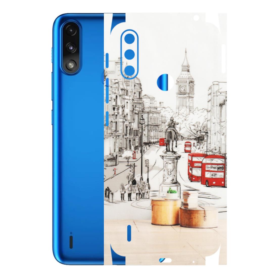 Motorola Phone Skins (All Models) - London Street - Transparent Finish (T-02) Motorola Moto E7 Power