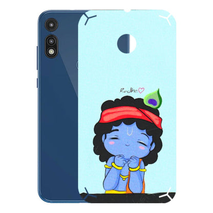 Motorola Phone Skins (All Models) - Radhe Radhe Cute Toon - 3D Embossed Finish (L-05) Motorola Moto E