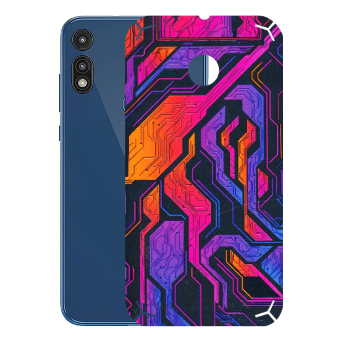 Motorola Phone Skins (All Models) - Tech Circuits Futuristic - 3D Embossed Finish (L-07) Motorola Moto E