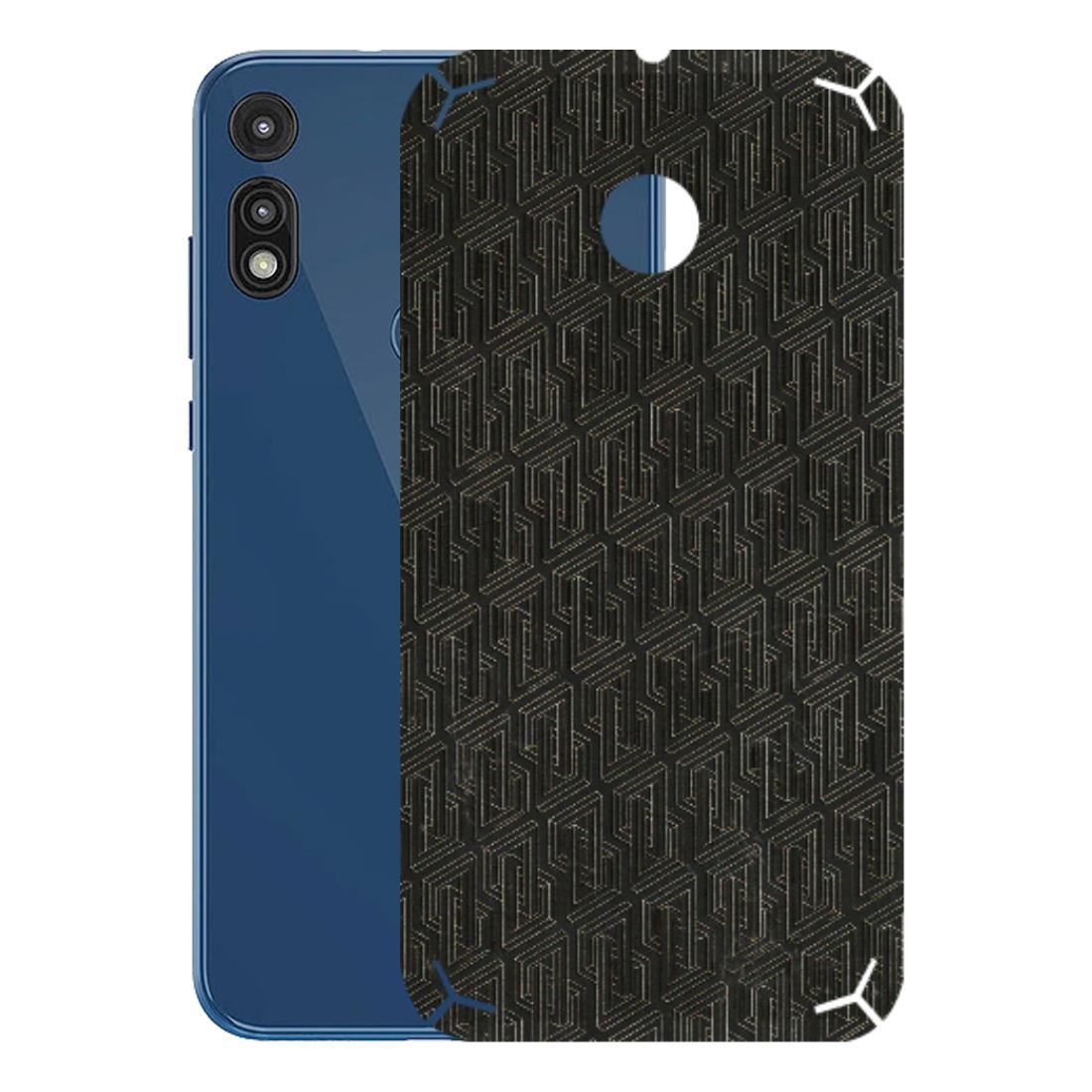 Motorola Phone Skins (All Models) - Black Abstract Pattern - 3D Embossed Finish (L-117) Motorola Moto E